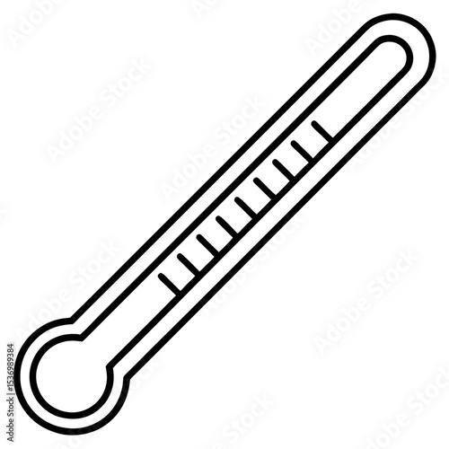 Minimal Thermometer Line Art Vector