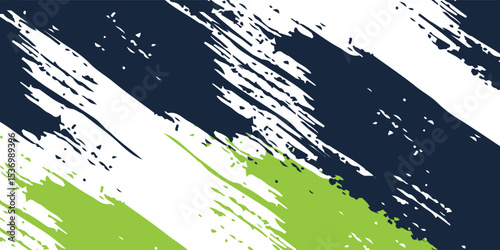 Abstract and Colorful Brush Background with Halftone Effect. Brush Stroke Illustration