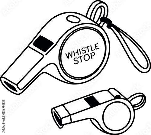 whistle silhouette on white background images