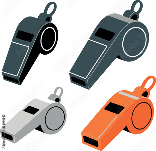 whistle silhouette on white background images