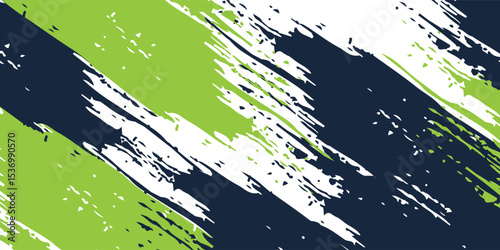 Abstract and Colorful Brush Background with Halftone Effect. Brush Stroke Illustration