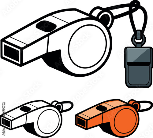 whistle silhouette on white background images