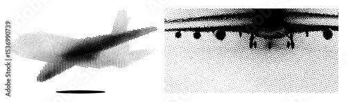 Vector Detailed eye illustrations with dotted textures create a dramatic gaze.