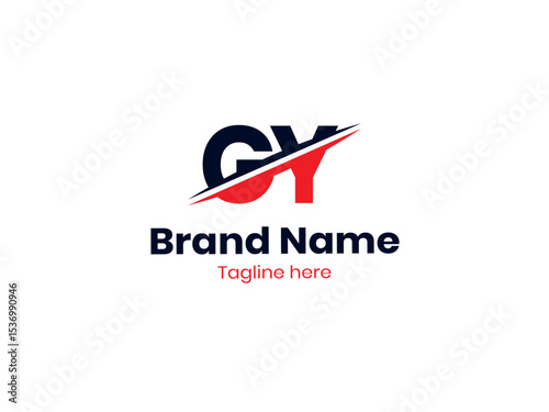 Free Download Vector GY logo design divided by line. GY logo template with red and black color. YG logo, YG letter - GFXLoad