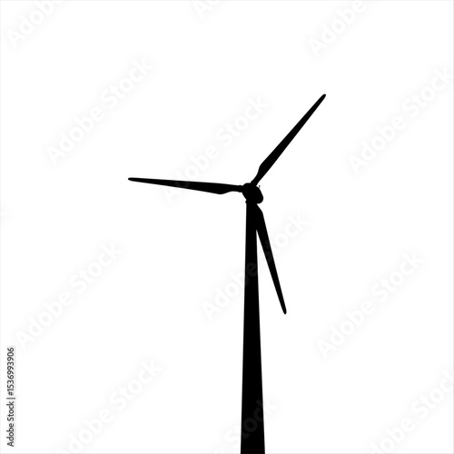 wind turbine on white background