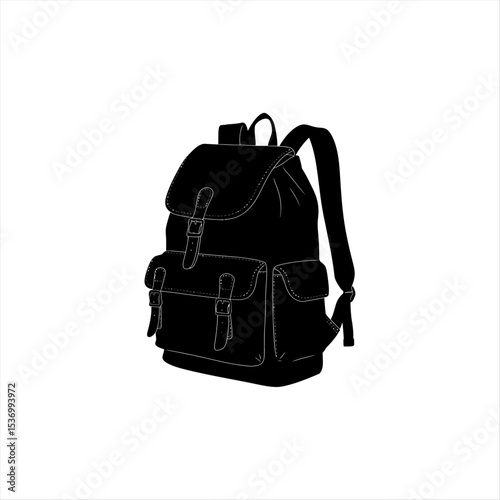 backpack isolated on white background
