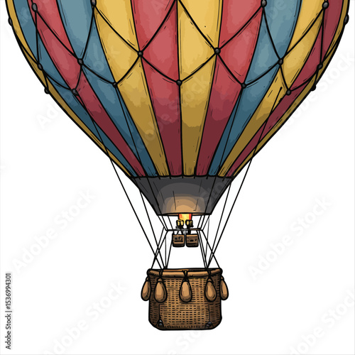 hot air balloon in flight