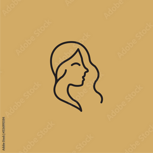 Elegant minimal female beauty face logo design perfect for salons, spa, cosmetics, wellness brands, fashion boutiques, or feminine branding. Simple line art with modern elegance and graceful style.