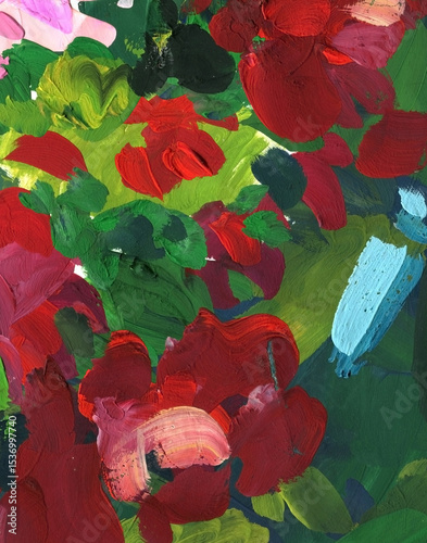 Expression bouquet of blooming Peony. Abstract illustration for background.