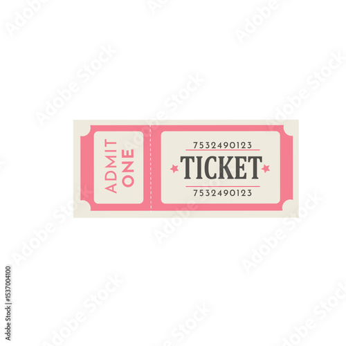 ticket  Vintage..ai ticket pink,  coupon, voucher, admission, badge, label, admit, tag , vintage, paper, mockup, template, layout