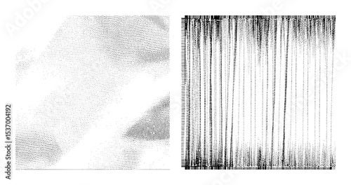 Vector Abstract vector featuring dynamic lines and scattered dots.