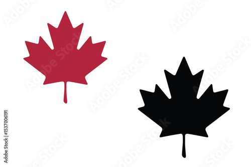 Maple Leaf Silhouette Icons