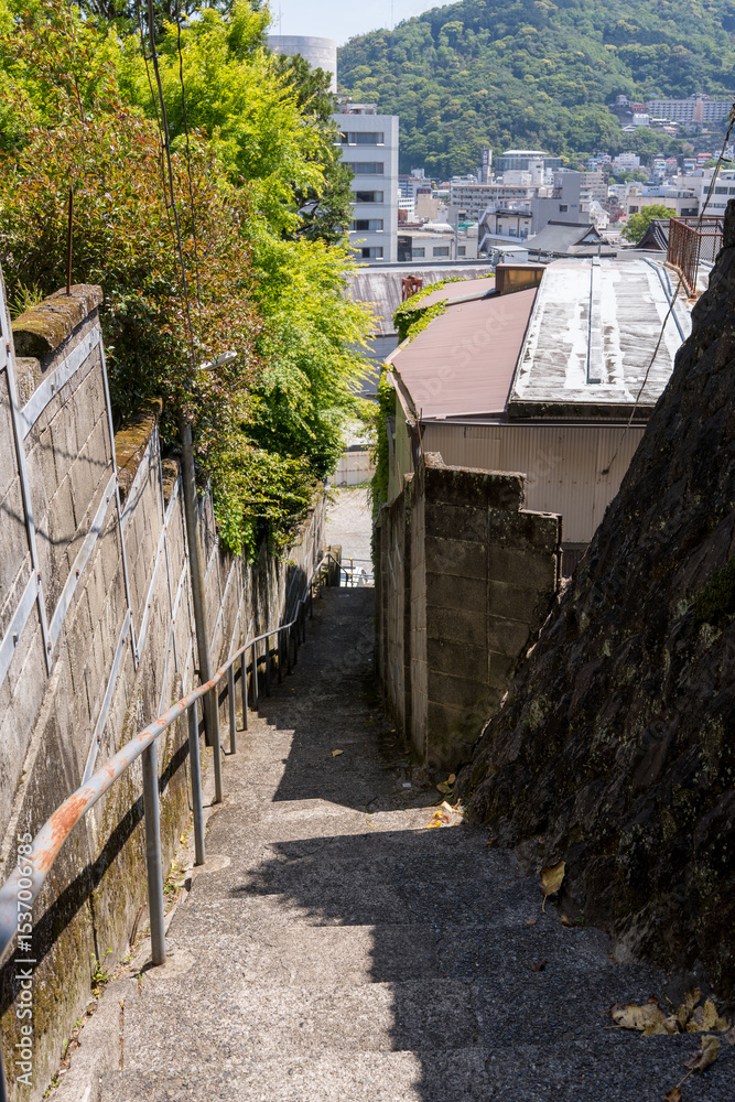 Narrow staircase in a back alley Narrow staircase in a back alley