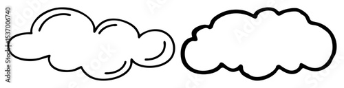 Vector Two fluffy clouds a whimsical vector .
