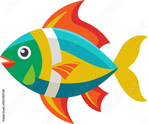 vector illustration of a fish