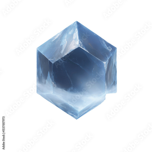 Crystalline Ice Cube Hexagonal Structure of Frozen Water