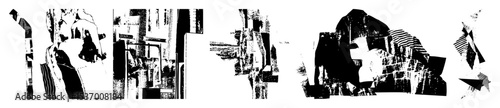 Vector Abstract geometric shapes create a dynamic fragmented composition.