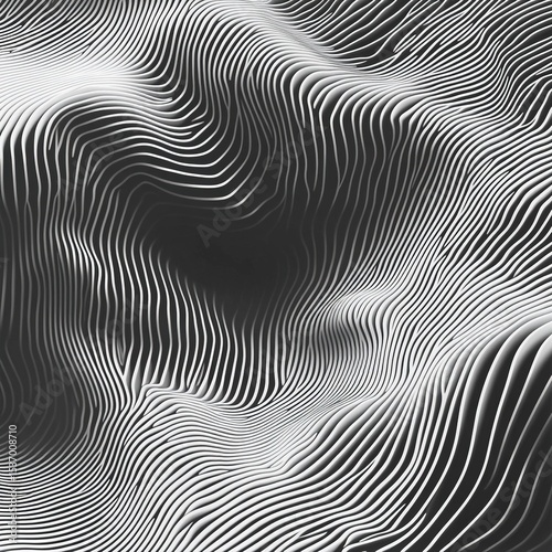 Minimalist abstract monochrome waves, elegant wavy line patterns, smooth curves and dynamic flow, perfect for corporate art style, business logos and versatile creative design applications.