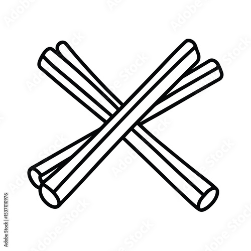High resolution vector illustration of aromatic cinnamon sticks ideal for culinary designs and spice themed projects