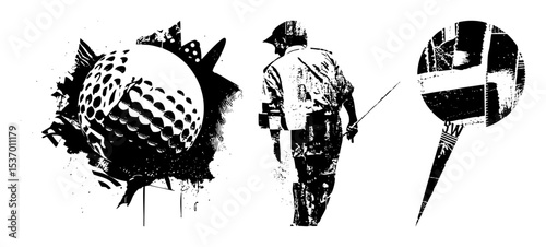 Vector Riot police with shields and batons confront a patterned sphere.