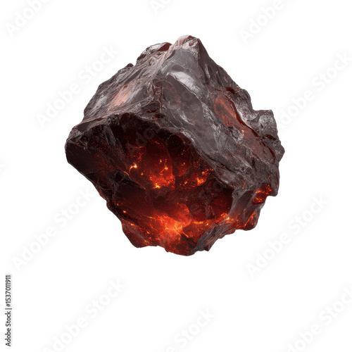 Glowing Embers of Volcanic Rock, Abstract Texture
