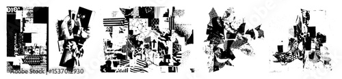 Vector Abstract geometric shapes create a dynamic fragmented composition.