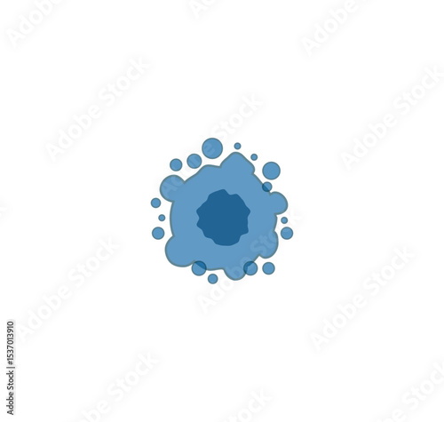 Apoptosis. Programmed cell death. Aging process in cells. Stages of apoptosis, normal cell, shrinkage, membrane blebbing, cell breaks into apoptotic bodies and phagocytosis. Vector illustration.