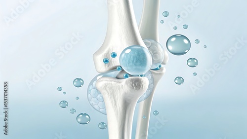 Knee joint health supplement cartilage repair illustration