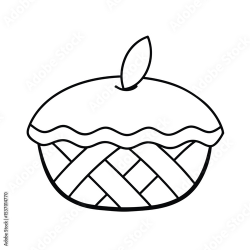 Delicious apple pie vector illustration perfect for bakery menus websites and cookbooks