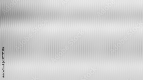 White ribbed glass texture with soft grey frosted waves. Fluted panel vector evokes light, airy feel. Embossed, striped, minimalist design—ideal for acrylic or polycarbonate surfaces and modern decor.