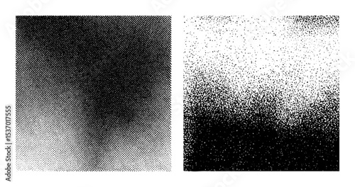 Vector Gradient dot create abstract monochrome textures.