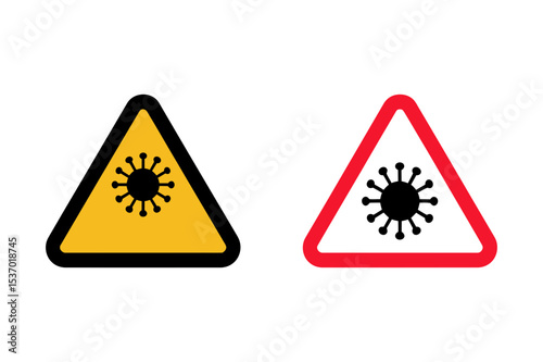 Coronavirus covid warning sign pandemic health risk