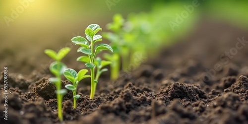 Seedlings Emerging from Soil