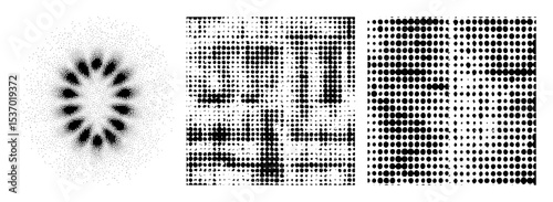 Vector Dynamic dot radiate from a central point forming abstract squares.