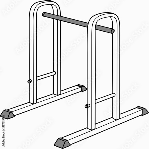 Sturdy metal dip station for home gym fitness workout exercise strength training