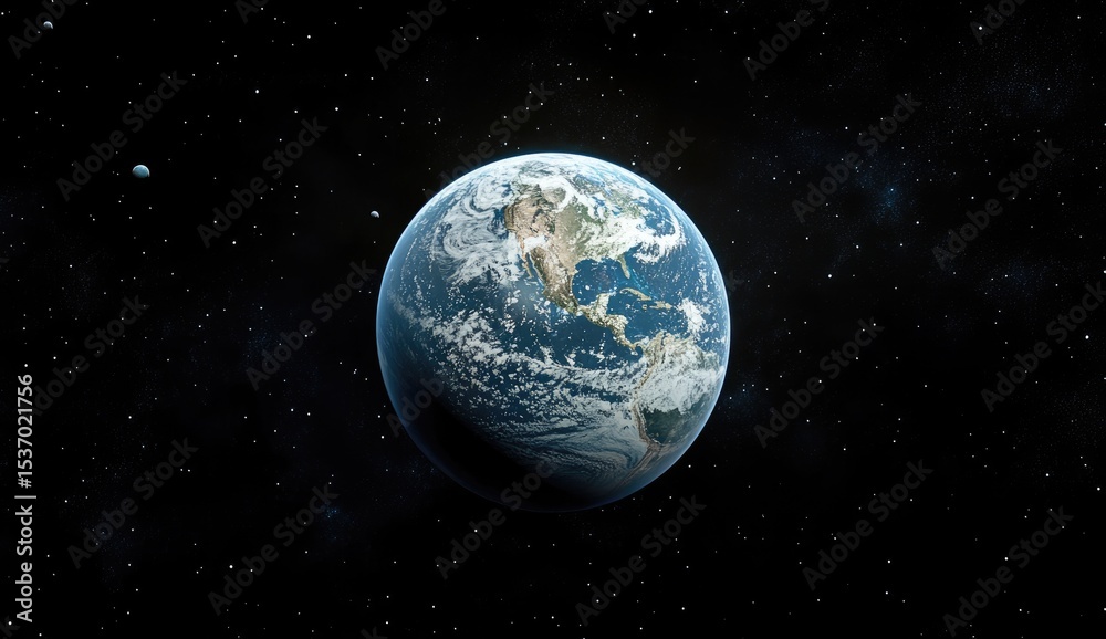Fototapeta premium Earth in the vast cosmos