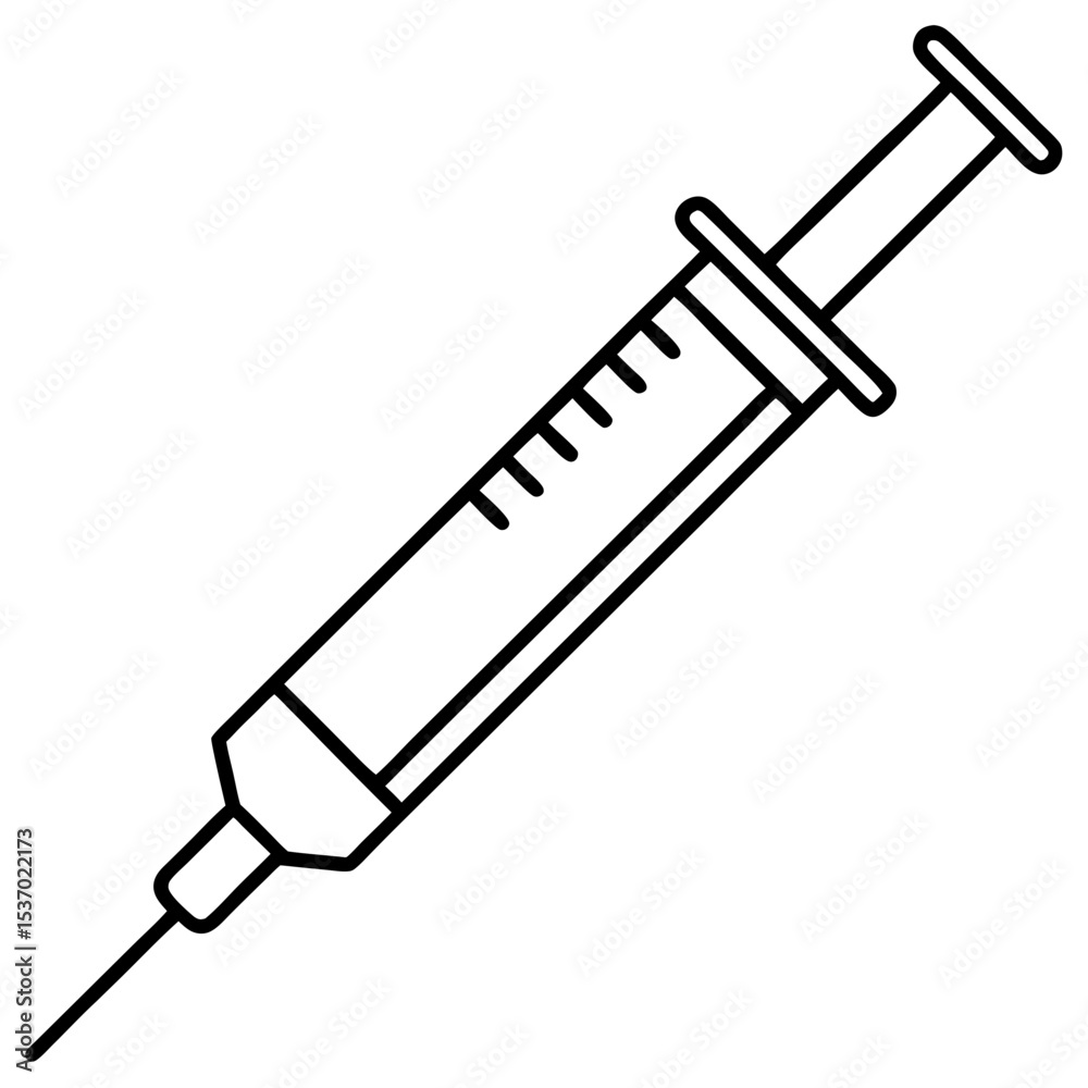 Minimal Syringe Outline Icon Minimal Syringe Outline Icon
