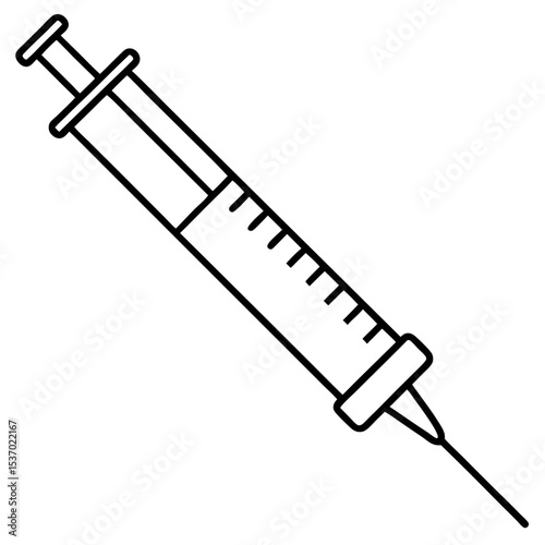 Minimal Syringe Outline Icon