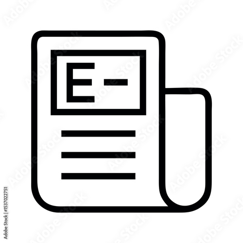 Electronic document icon digital paperwork file