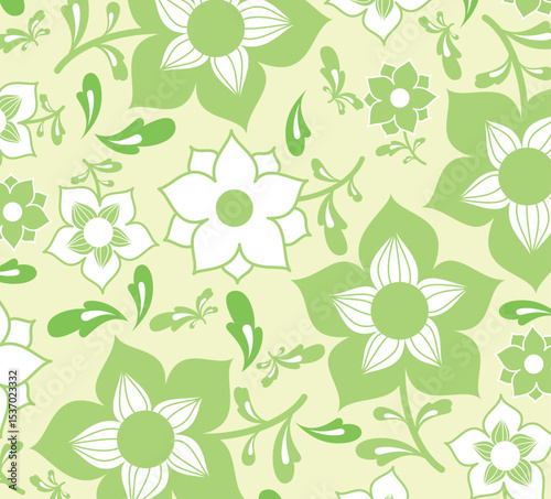 Vector big flowers pattern upscale floral pattern graphical textures floral trendy colors pattern