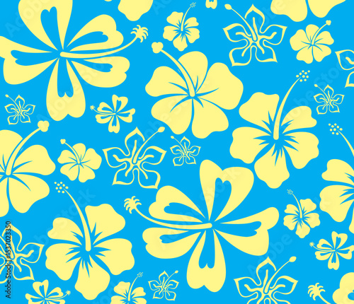 Hawaian Floral patter texture surfer style