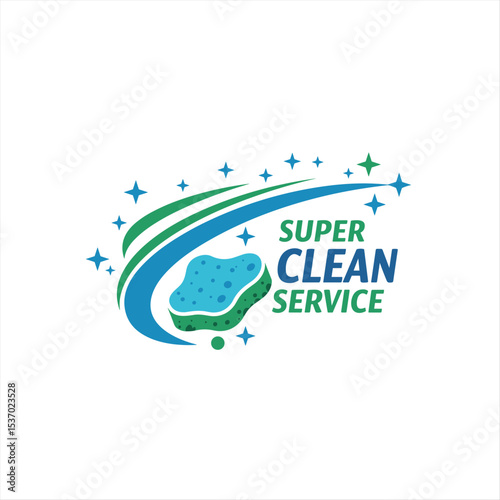 Cleaning Service lettering logo vector. Typography logo. Creative cleaning logo template design