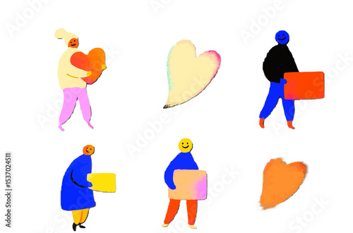 Set of web icons on the topic: Line-style gifts. Gifts icons for web and mobile apps. Machine learning, websites, online schools, AI digital technology, algorithm, smart robot, cloud computing network