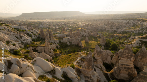 Drone cappadocia valley in Turkey goreme