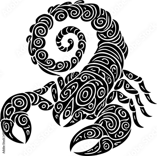 scorpion vector illustration, isolated on white