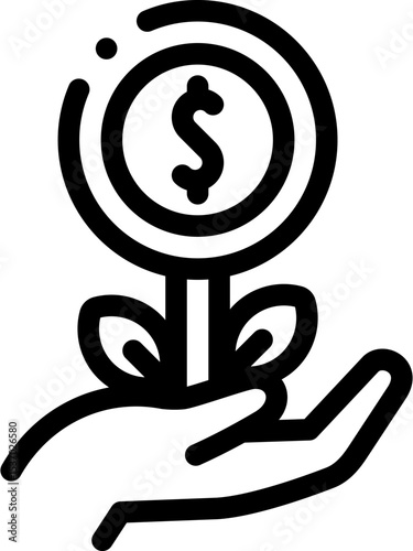 Illustration of money growth concept investment and financial planning icon for business and personal finance success plan vector