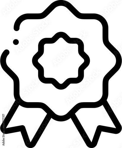 Illustration of download premium quality award badge icon vector illustration for recognition and achievement design 100 vector