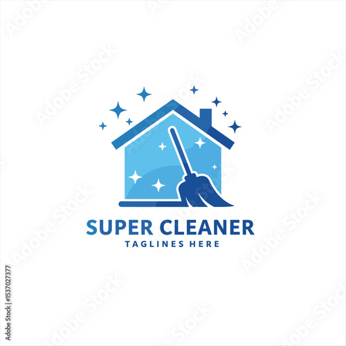 Cleaning Service lettering logo vector. Typography logo. Creative cleaning logo template design
