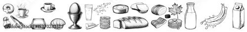 Vector Assorted cylindrical and curved abstract forms create a diverse collection of vector illustrations.