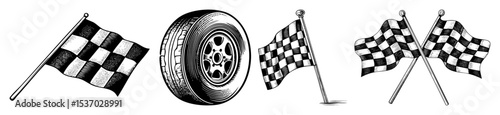 Vector Racing flags and tire set.